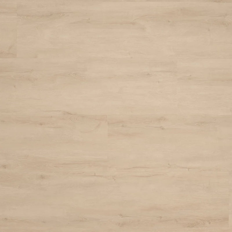 lichte beige eiken vloer met fijne houtnerfstructuur en subtiele knoesten in brede planken patroon
