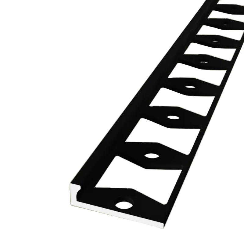In-egaliseer eindprof tot 4,5mm PVC zwart lang