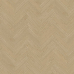 licht beige eiken visgraatvloer met fijne houtnerfstructuur en subtiele kleurverschillen in de planken