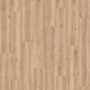 licht beige eiken vloer met fijne houtnerfstructuur en smalle planken in horizontaal gelegd patroon