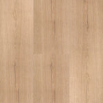 lichte beige eiken vloer met subtiele houtstructuur en fijne nerven, brede planken zonder opvallend patroon