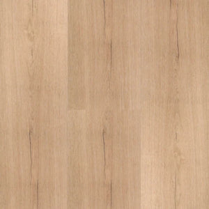 lichte beige eiken vloer met subtiele houtstructuur en fijne nerven, brede planken zonder opvallend patroon