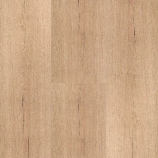 lichte beige eiken vloer met subtiele houtstructuur en fijne nerven, brede planken zonder opvallend patroon