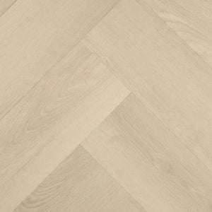 licht beige eiken vloer met visgraatpatroon en fijne houtstructuur