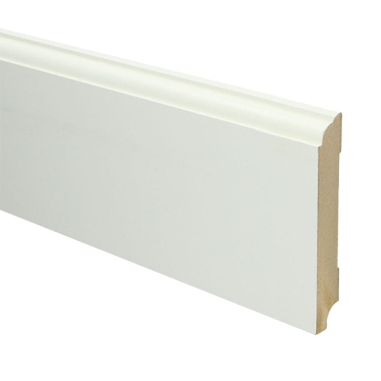MDF Eigentijdse plint 115x18 mm voorgelakt RAL 9010