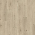 licht beige eiken vloer met subtiele houtnerfstructuur en zichtbare noesten, planken in standaard breedte zonder opvallend patroon