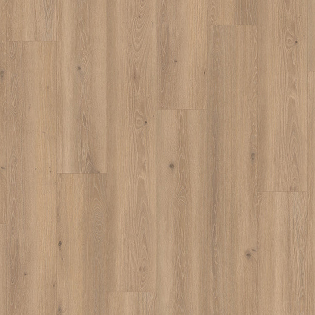 licht beige eiken vloer met rechte brede planken en een subtiele houtnerfstructuur met hier en daar kleine noesten